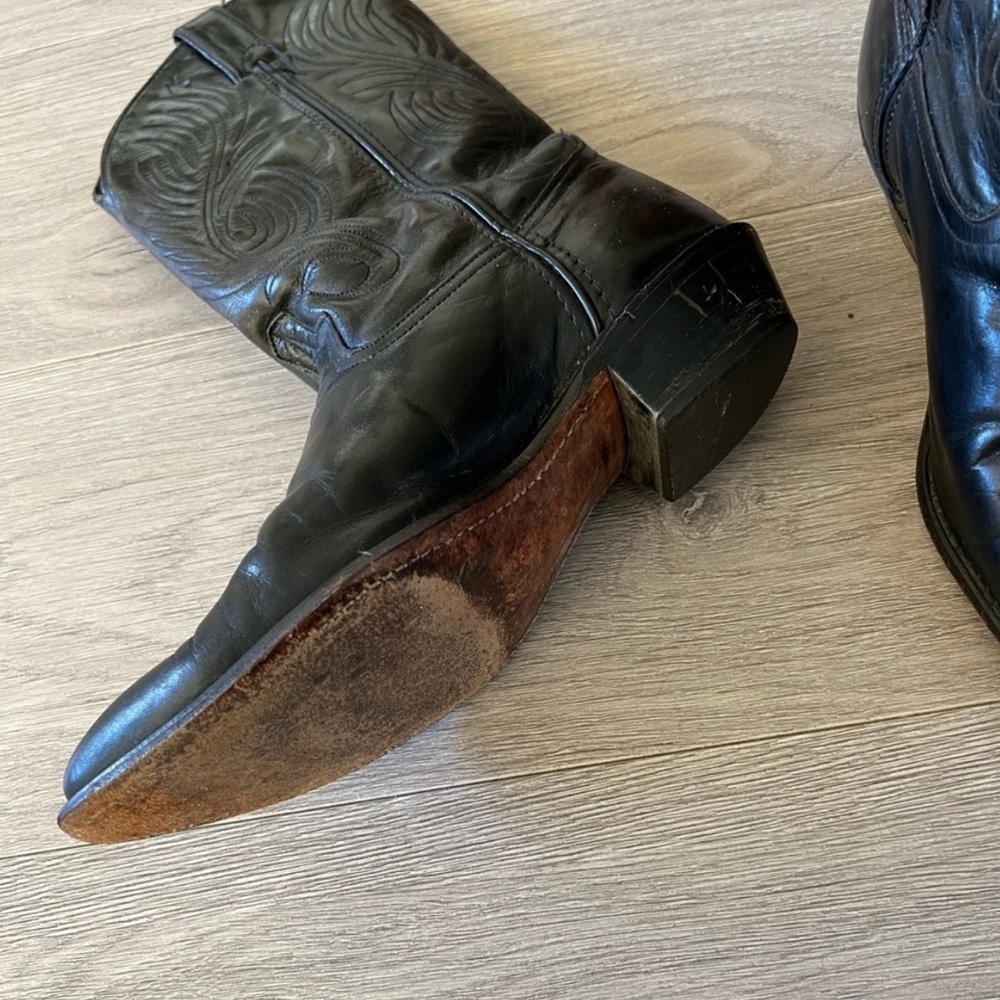 Black Vintage Cowboy Boots - Picture 4 of 4
